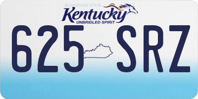 KY license plate 625SRZ