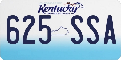 KY license plate 625SSA
