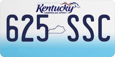 KY license plate 625SSC