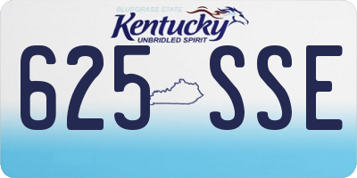 KY license plate 625SSE