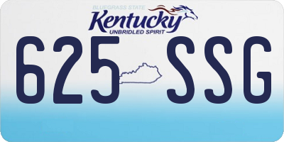 KY license plate 625SSG