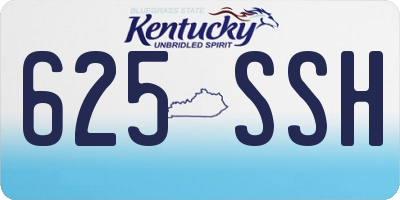 KY license plate 625SSH