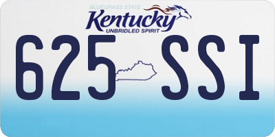 KY license plate 625SSI
