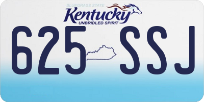 KY license plate 625SSJ