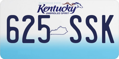 KY license plate 625SSK