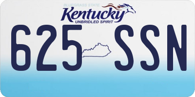 KY license plate 625SSN