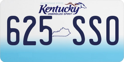 KY license plate 625SSO
