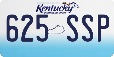 KY license plate 625SSP