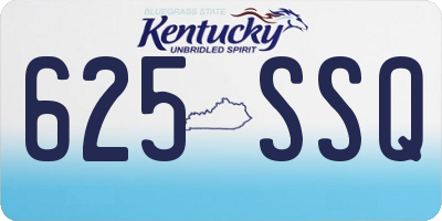 KY license plate 625SSQ