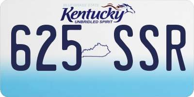 KY license plate 625SSR
