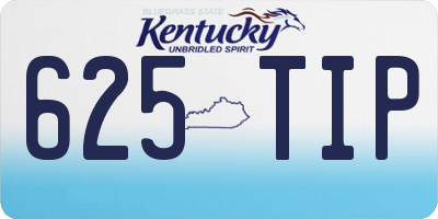 KY license plate 625TIP