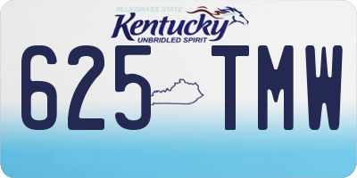 KY license plate 625TMW