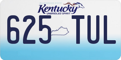 KY license plate 625TUL
