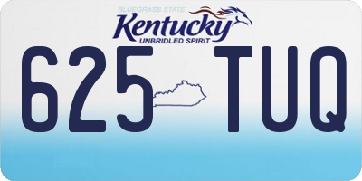 KY license plate 625TUQ
