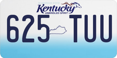KY license plate 625TUU