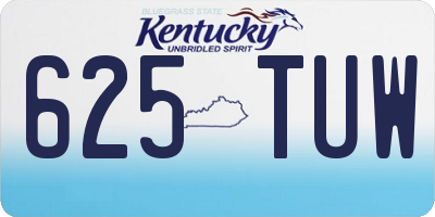 KY license plate 625TUW