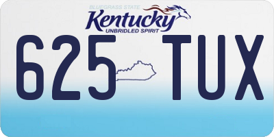 KY license plate 625TUX