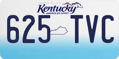 KY license plate 625TVC