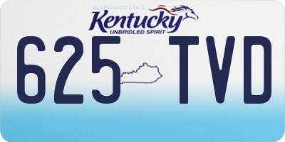 KY license plate 625TVD