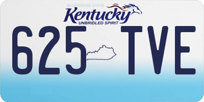 KY license plate 625TVE
