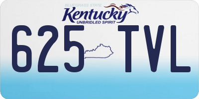 KY license plate 625TVL