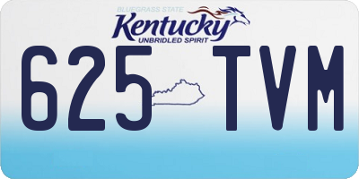 KY license plate 625TVM