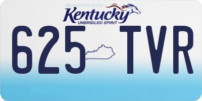 KY license plate 625TVR