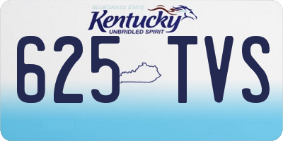 KY license plate 625TVS