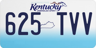 KY license plate 625TVV