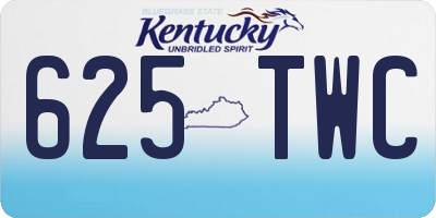 KY license plate 625TWC