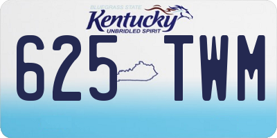 KY license plate 625TWM