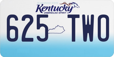 KY license plate 625TWO