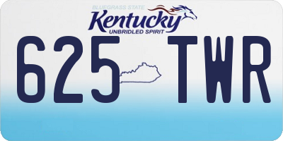 KY license plate 625TWR