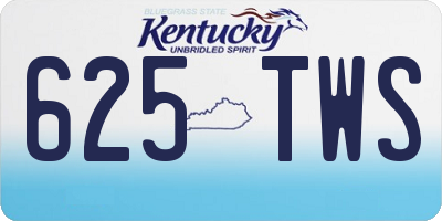KY license plate 625TWS
