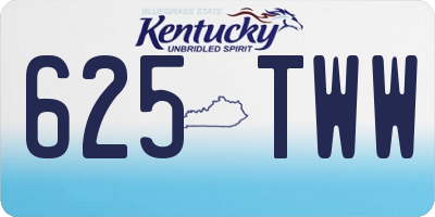 KY license plate 625TWW