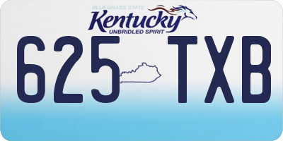 KY license plate 625TXB