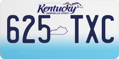 KY license plate 625TXC