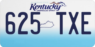 KY license plate 625TXE