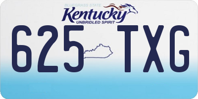 KY license plate 625TXG