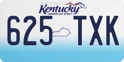 KY license plate 625TXK