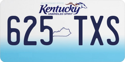 KY license plate 625TXS