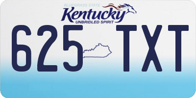 KY license plate 625TXT