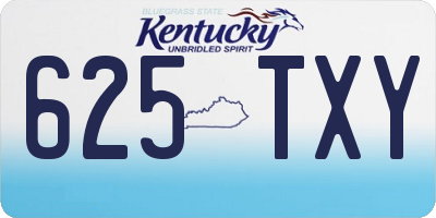 KY license plate 625TXY