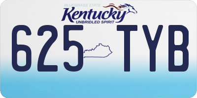 KY license plate 625TYB
