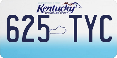 KY license plate 625TYC