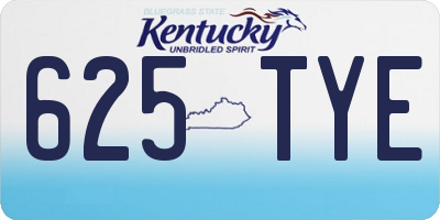 KY license plate 625TYE