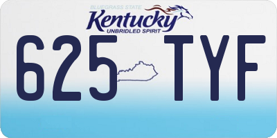 KY license plate 625TYF