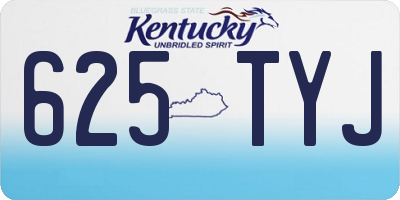 KY license plate 625TYJ