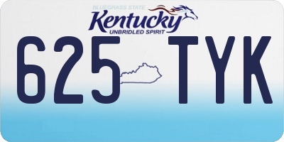 KY license plate 625TYK