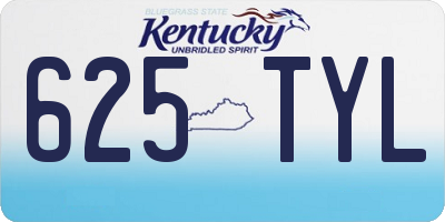 KY license plate 625TYL